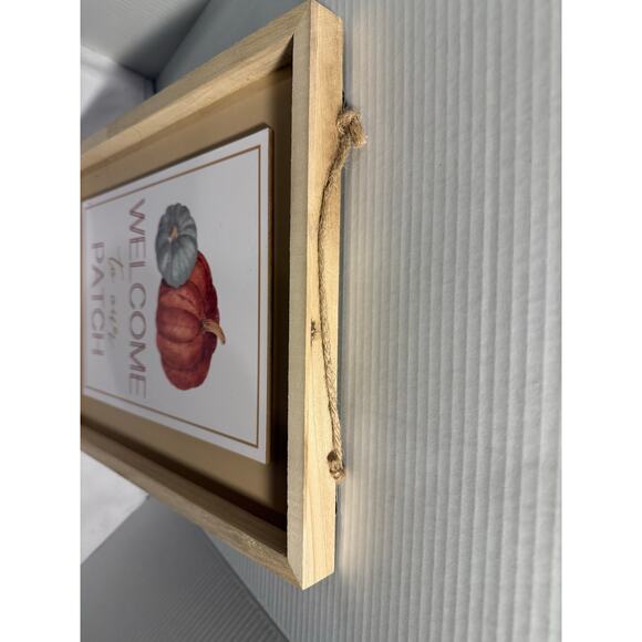 Welcome To Our Patch, Hanging Fall Sign, Halloween Rustic Decor, Harvest - Picture 5 of 7